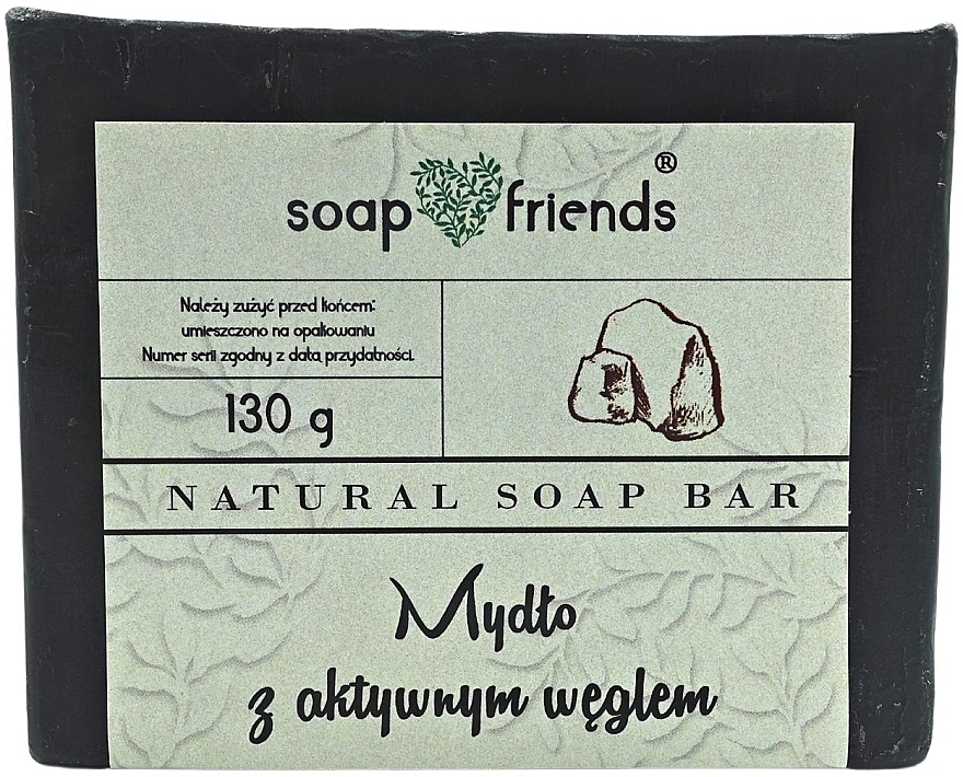 Глицериновое мыло для лица "Активированный уголь" - Soap&Friends — фото N1