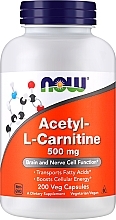 Пищевая добавка "Карнитин", капсулы, 500 мг - Now Foods Acetyl-L-Carnitine — фото N3