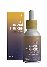 Конопляна олія повного спектра - 3H CBN 5% + CBD 2,5% Full Spectrum — фото N1