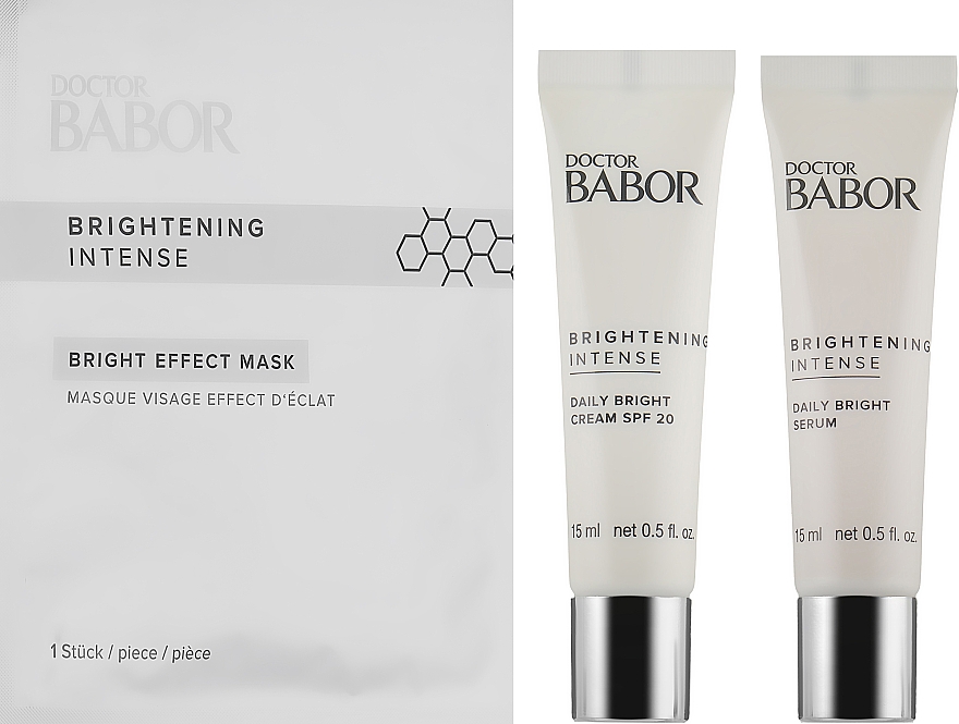 Набор - Doctor Babor Brightening Intense Brightening Starter Set (mask/1pcs + cr/15ml + ser/15ml) — фото N2