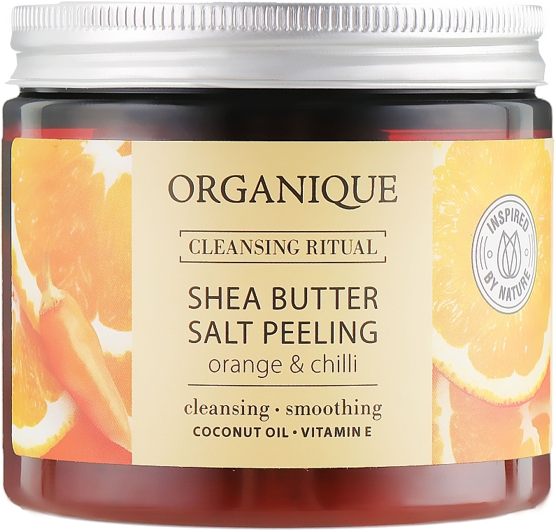 УЦЕНКА Солевой пилинг "Апельсин и Чили" - Organique Shea Butter Salt Peeling Orange & Chilli * — фото N1