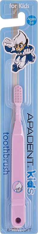 Дитяча зубна щітка, від 3 років, рожева - Sangi Apadent Kids Extra Soft Toothbrush — фото N1