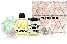 Парфумерія, косметика Набір - Mr.Scrubber "Juicy Mango" (body/scr/300 g + sh/gel/275 ml + sh/sponge) *