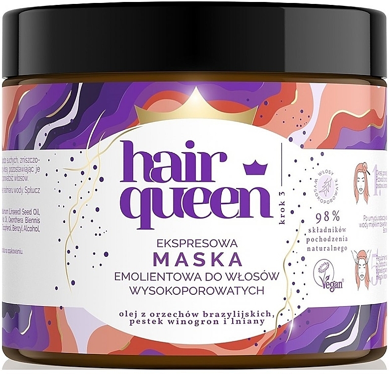 Маска для волосся з високою пористістю - Only Bio Hair Queen