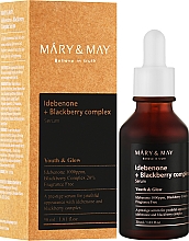 Сироватка антиоксидантна з ідебеноном - Mary & May Idebenone Blackberry Complex Serum — фото N2