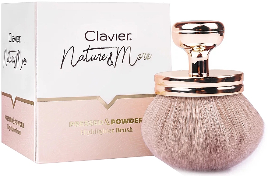 Кисть для нанесения сухого хайлайтера - Clavier Nature And More Pressed And Powder Highlighter Brush — фото N3