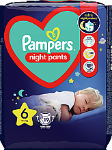 Підгузки-трусики нічні Night Pants Розмір 6 (15 + кг), 19 шт. - Pampers — фото N2