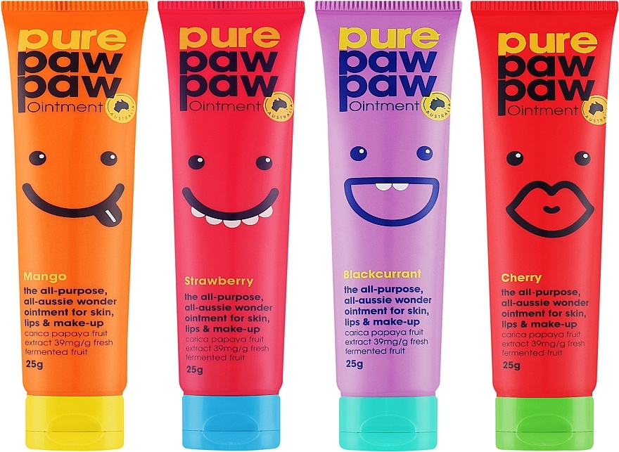 Набор восстановительных бальзамов для губ - Pure Paw Paw Four Pack (lip/balm/4x25g) — фото N2