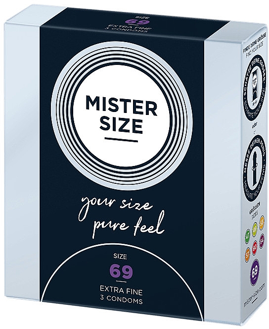 Презервативы латексные, размер 69, 3 шт - Mister Size Extra Fine Condoms — фото N2