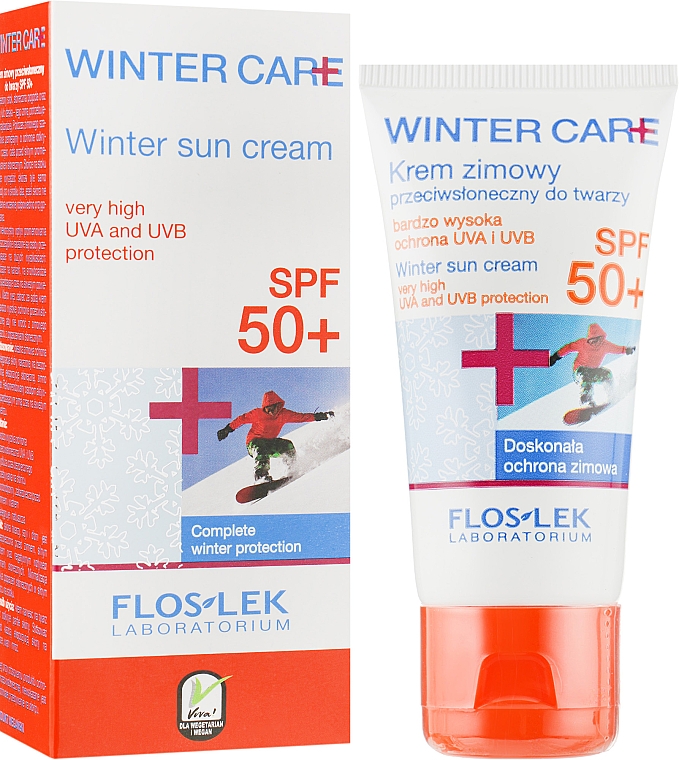 Солнцезащитный зимний крем SPF 50+ - Floslek Winter Care Winter Sun Cream SPF 50+