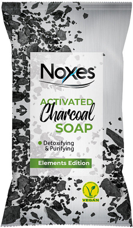 Мыло "Активированный уголь" - Noxes Elements Edition Activated Charcoal Soap — фото N1
