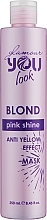 Маска для збереження кольору й нейтралізації жовто-помаранчевих відтінків - You look Glamour Professional Pink Shine Shampoo — фото N1