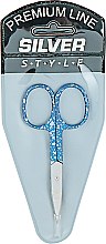 Ножиці манікюрні, MH 36, сині - Silver Style — фото N2