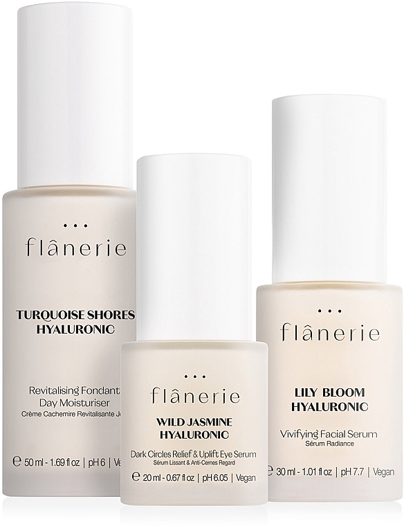 Flanerie Set 3-step Day Care Routine (f/ser/30 ml + eye/ser/20 ml + f/cr/50 ml) - Flanerie  Set 3-step Day Care Routine (f/ser/30ml + eye/ser/20ml + f/cr/50ml) — фото N1