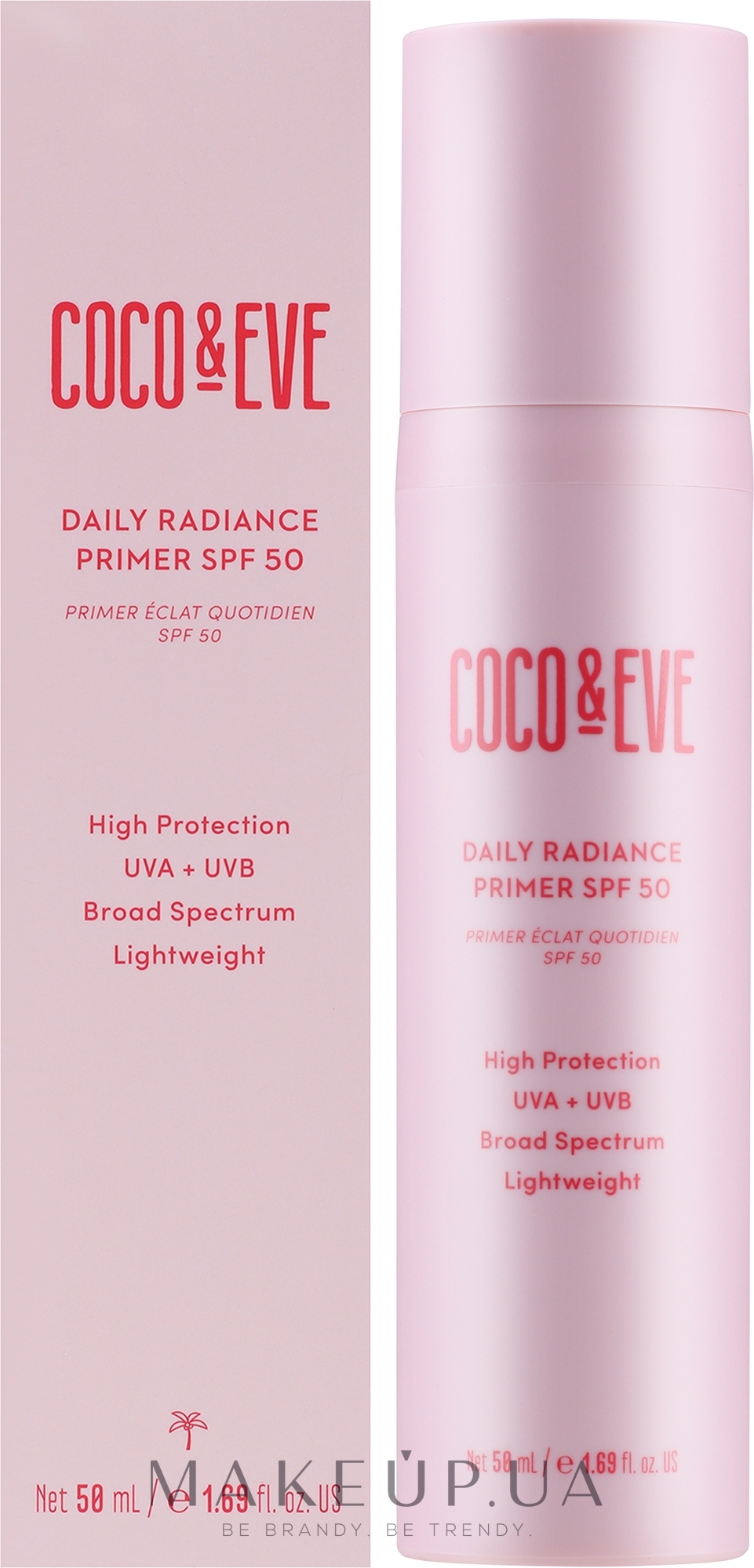 Солнцезащитный праймер для лица - Coco & Eve Daily Radiance Primer SPF 50 — фото 58ml