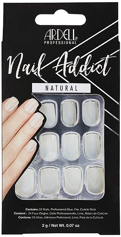 Набор накладных ногтей - Ardell Nail Addict Artifical Nail Set Natural Squared — фото N1