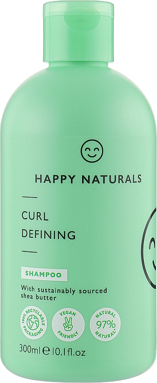 Шампунь для волосся "Слухняні локони" - Happy Naturals Curl Defining Shampoo — фото N1