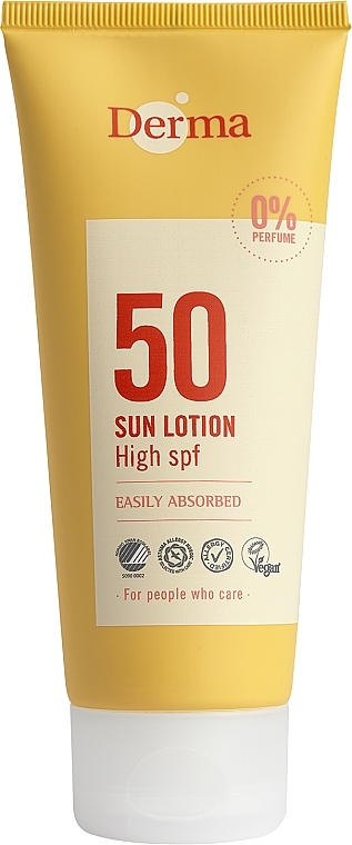 Сонцезахисний лосьйон для засмаги - Derma Sun Lotion SPF50 — фото N1