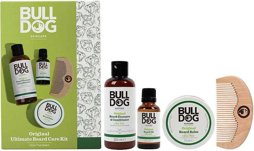 Набор, 4 продукта - Bulldog Original + Aloe Vera Ultimate Beard Care Kit — фото N3