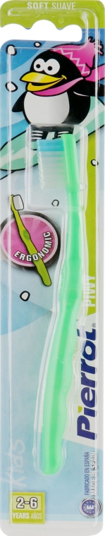 Дитяча зубна щітка з ароматом фруктів, салатова - Pierrot Piwi — фото N1