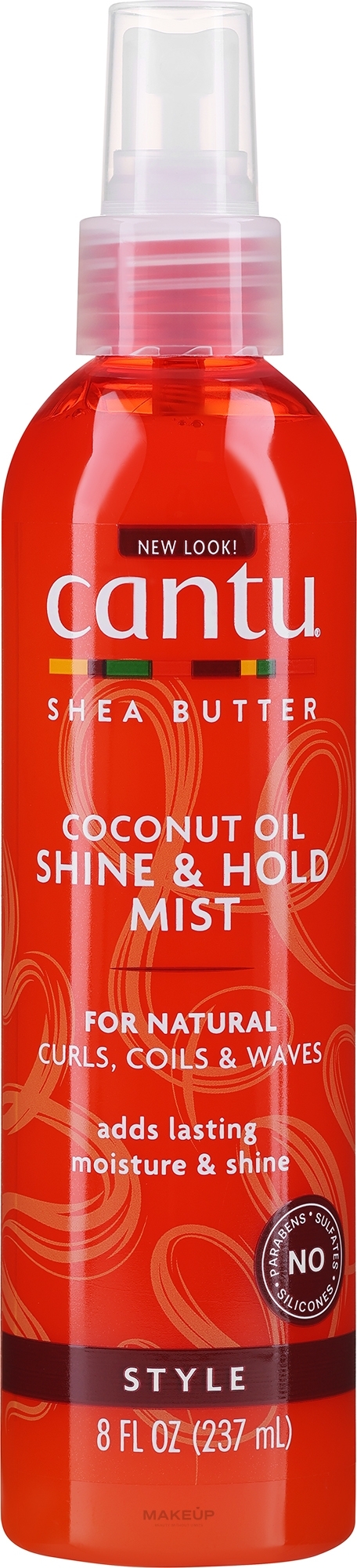 Молочко незмивне з кокосовим маслом для зволоження та блиску - Cantu Shea Butter Coconut Oil Shine & Hold Mist — фото 237ml