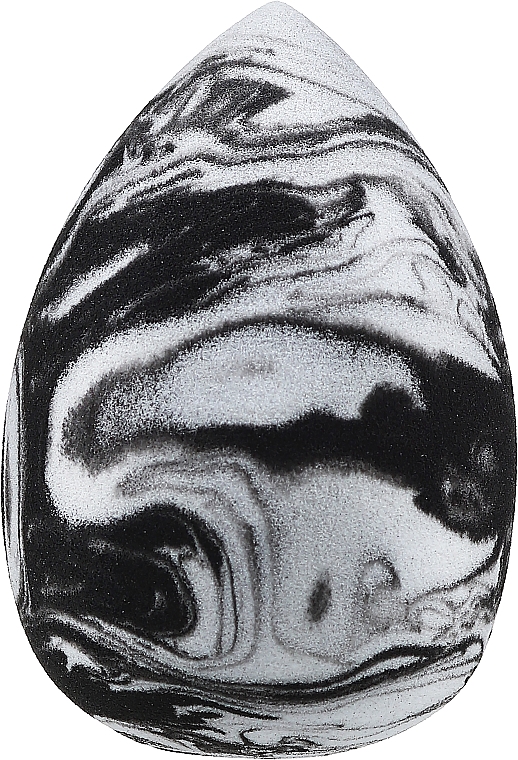 Мраморный бьюти-блендер, белый и черный - Lewer — фото N1