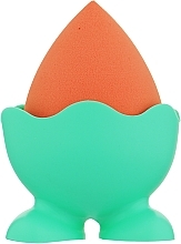 Спонж для макияжа на силиконовой подставке, PF-58, оранжевый - Puffic Fashion (цвет подставки в асс.) — фото N2