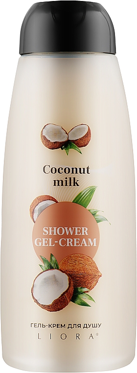Гель-крем для душу "Кокосове молоко" - Liora Coconut Milk Shower Gel-Cream — фото N1