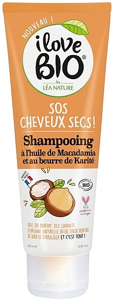 Шампунь для волос "Масло макадамии и масло ши" - I love Bio Macadamia Oil & Shea Butter Shampoo — фото N1