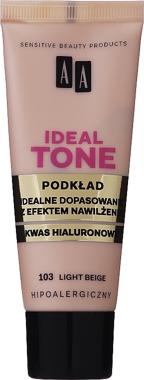 Тональна основа для обличчя "Ідеальний тон" - AA Ideal Tone Foundation Perfect Fit Multi Hydration — фото N1