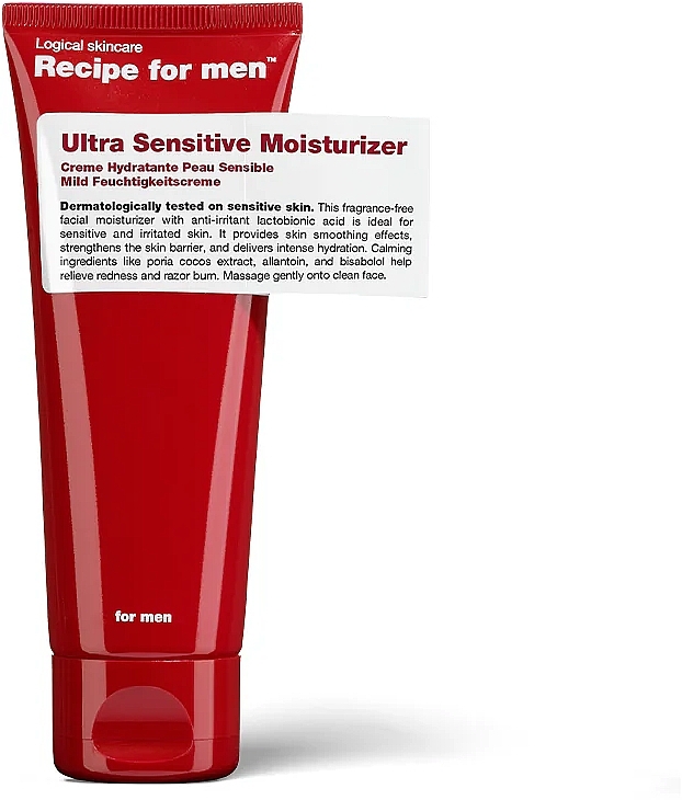 Крем для обличчя - Recipe For Men Ultra Sensitive Moisturizer — фото N1
