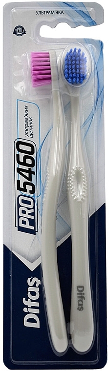 Набір зубних щіток "Ultra Soft", сіра + сіра - Difas PRO 5460 — фото N1