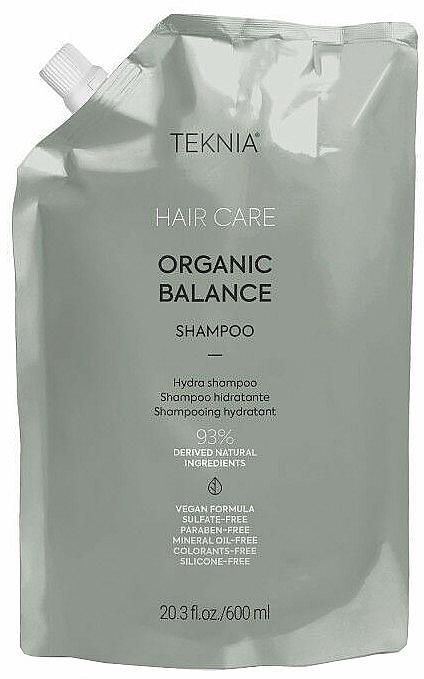 Шампунь для ежедневного использования - Lakme Teknia Organic Balance Shampoo (дой-пак) — фото N1