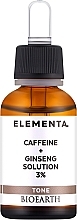 Парфумерія, косметика Сироватка для обличчя "Кофеїн + женьшень 3%" - Bioearth Elementa Tone Caffeine + Ginseng Solution 3%