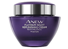 Парфумерія, косметика Підтягувальний нічний крем для обличчя - Avon Anew Platinum Night Replenishing Cream With Protinol