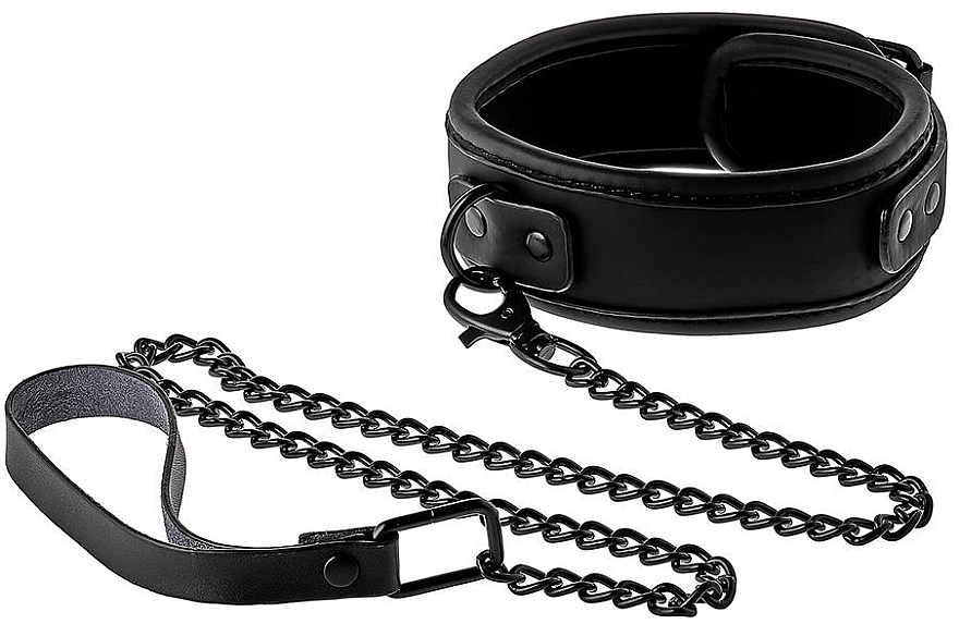 Ошейник с поводком - Dream Toys Blaze Collar And Leash Black — фото N2