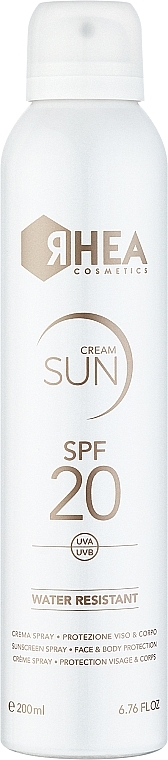 Кремовий спрей для обличчя й тіла SPF20 - Rhea Cosmetics Cream Sun SPF20 — фото N1