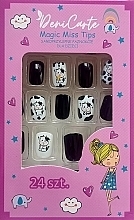 Парфумерія, косметика Накладні нігті для дітей "Корівка", 912 - Deni Carte Magic Miss Tips