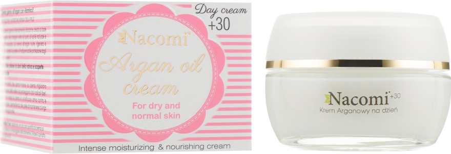 Денний крем для обличчя - Nacomi Moroccan Argan Cream With Vitamin E