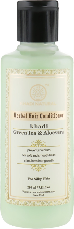 Аюрведический бальзам-кондиционер для волос "Зеленый чай и алоэ вера" - Khadi Natural Aloevera Herbal Hair Conditioner — фото N3