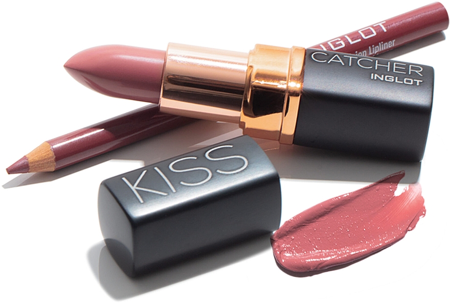 Набор - Inglot Lip Makeup Set Flamingo Kiss (lipstick/4g + lipliner/1.13g) — фото N3