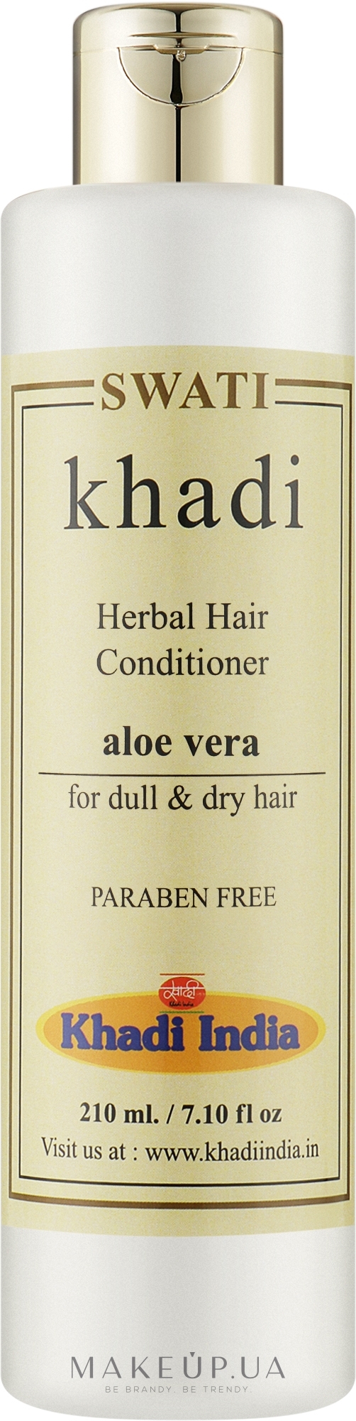 Трав'яний кондиціонер для тьмяного та сухого волосся "Алое вера" - Khadi Swati Herbal Hair Conditioner — фото 200ml