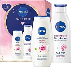 Духи, Парфюмерия, косметика Набор - NIVEA Love&Care (sh/gel/250ml + b/lotion/250ml)