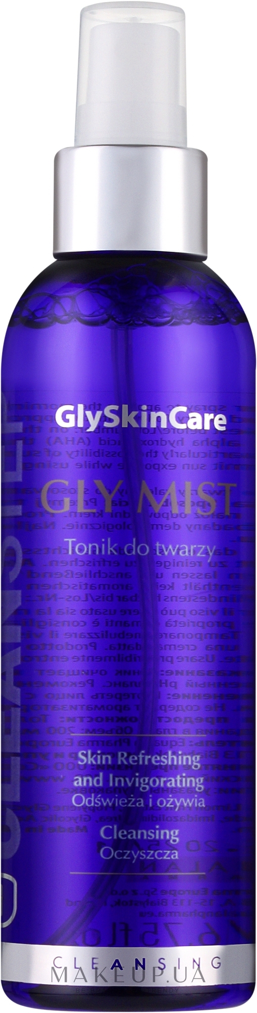 Освіжальний тонік для обличчя - GlySkinCare Gly Mist Face Toner — фото 200ml