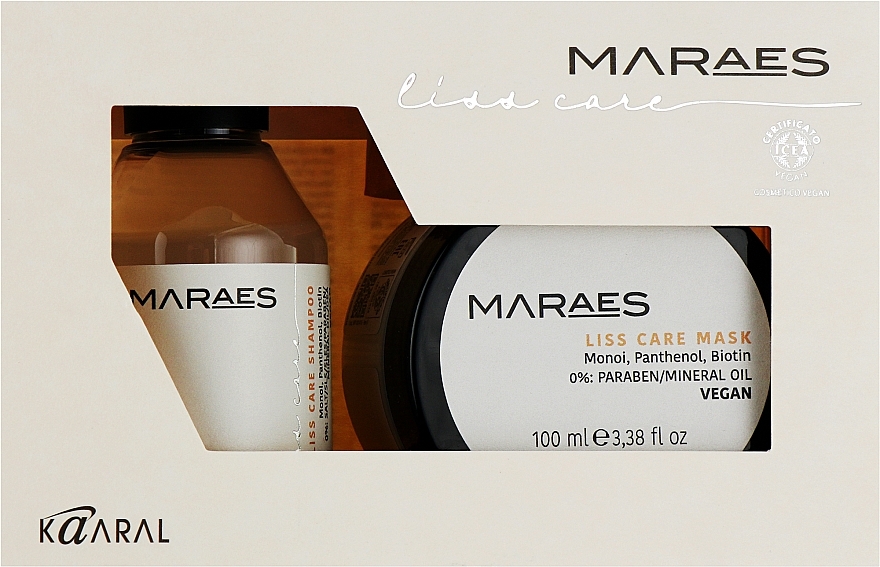 Набор - Kaaral Maraes Liss Care Travel Kit (shm/100ml + h/mask/100ml) — фото N1