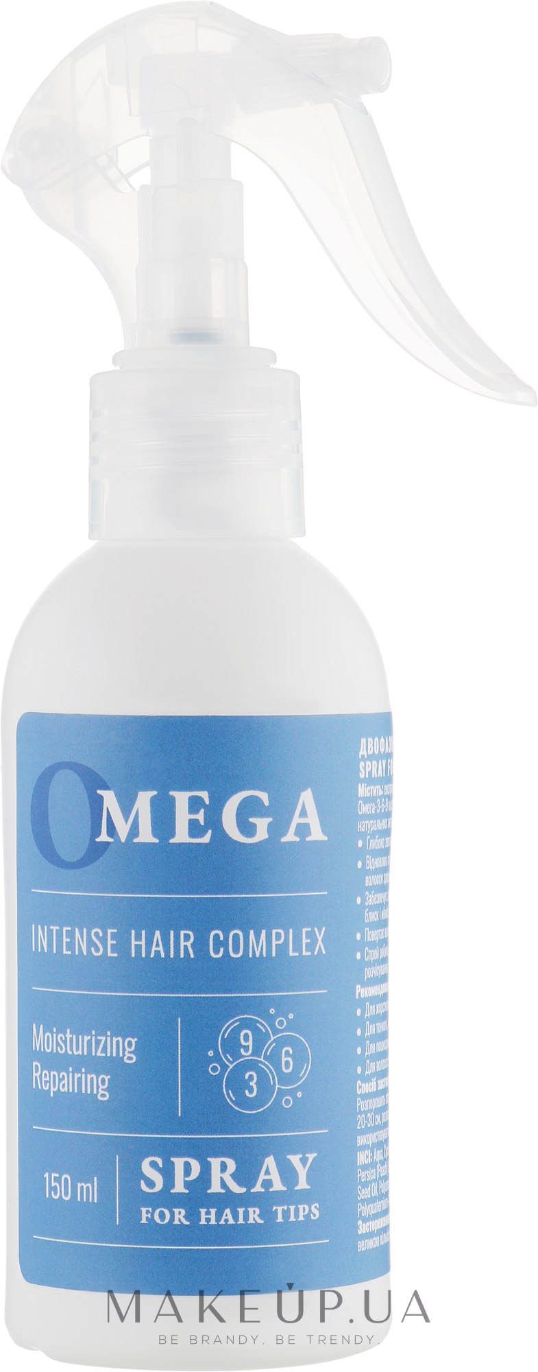 Двухфазный спрей для кончиков волос - J'erelia Omega Hair Spray — фото 150ml