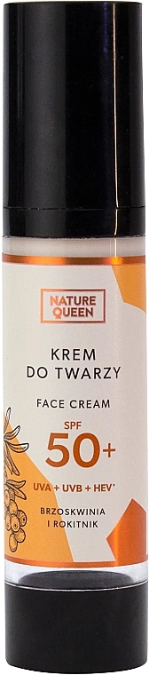 Крем для обличчя з SPF 50+ - Nature Queen Face Cream SPF 50+ — фото N1