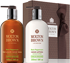 Духи, Парфюмерия, косметика Molton Brown Black Peppercorn - Набор (hand/soap/300ml + hand/lot/300ml)