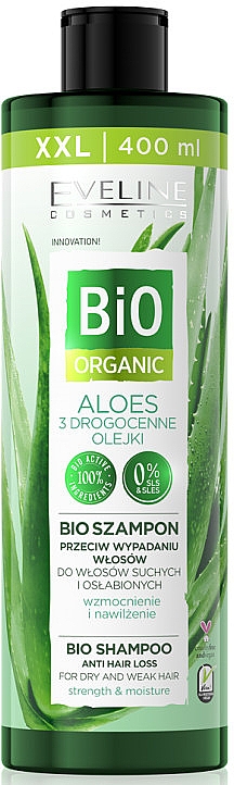 Шампунь проти випадання волосся - Eveline Cosmetics Bio Organic Aloe Anti Hair Loss Shampoo — фото N1