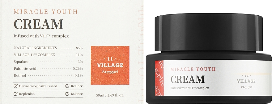 Крем для лица с ретинолом - Village 11 Factory Miracle Youth Cream — фото N2